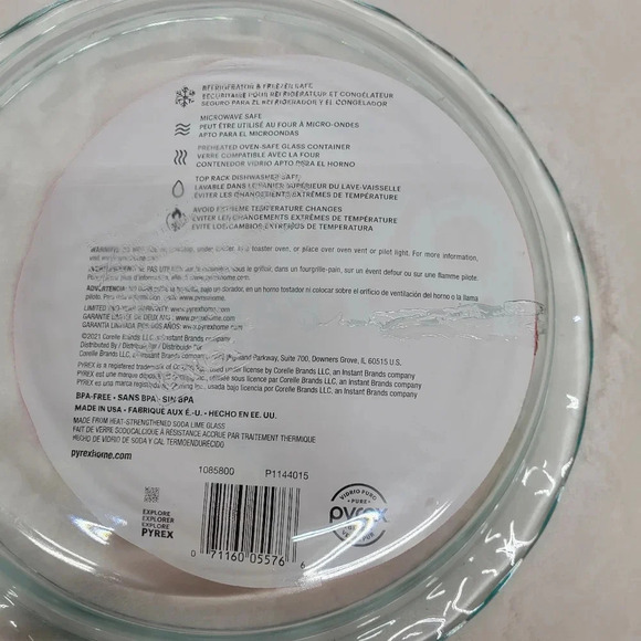 🌴3/$15🌴 Pyrex pie tin/plate glass New Bakeware - Picture 5 of 9